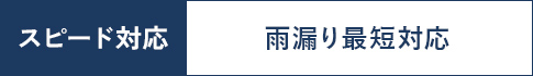 スピード対応 雨漏り即日駆け付け