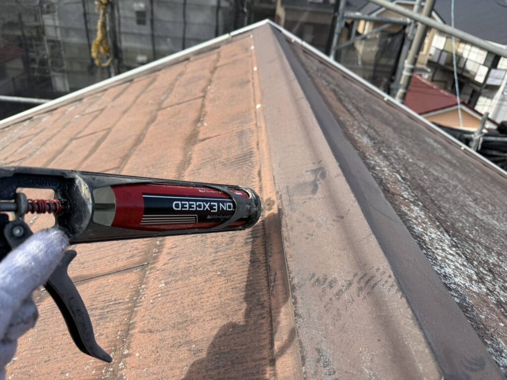 下地処理(釘頭コーキング)