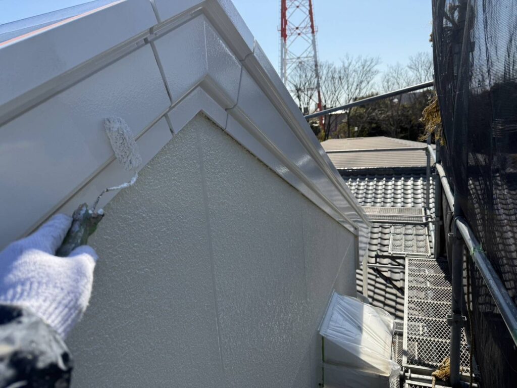 塗装１回目(破風板)