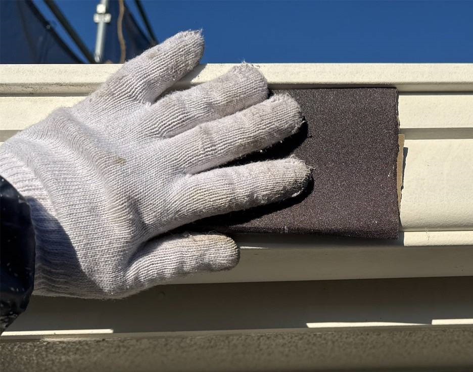 下地処理ケレン(横樋)