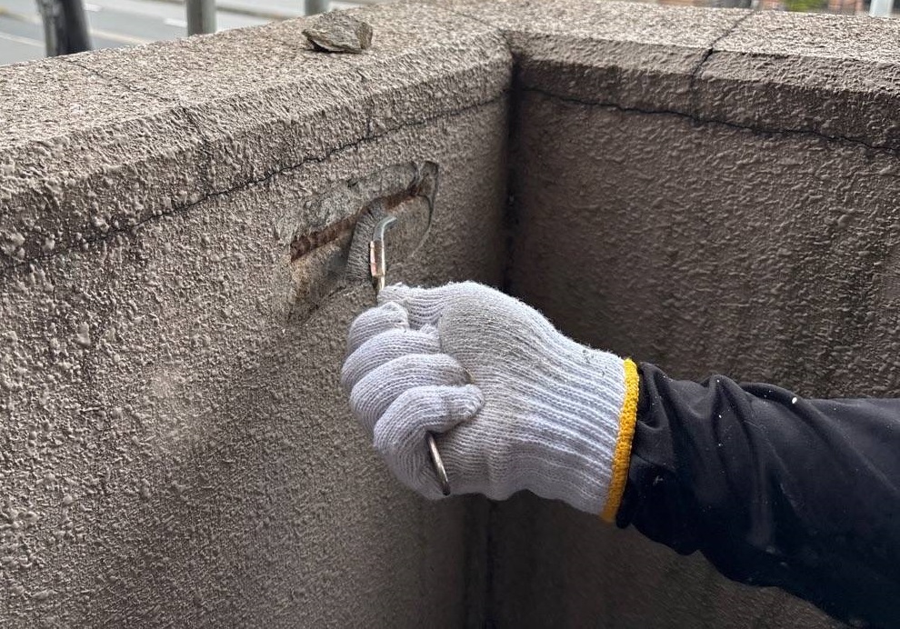 斫り後、サビ落とし