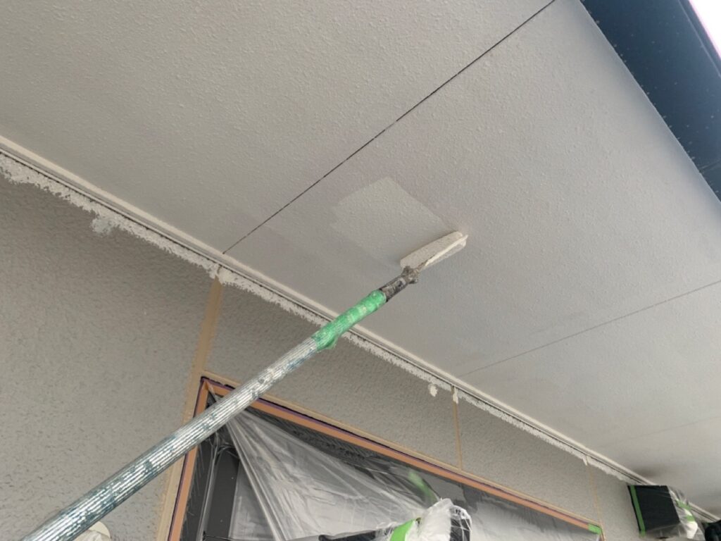 軒天塗装2回目