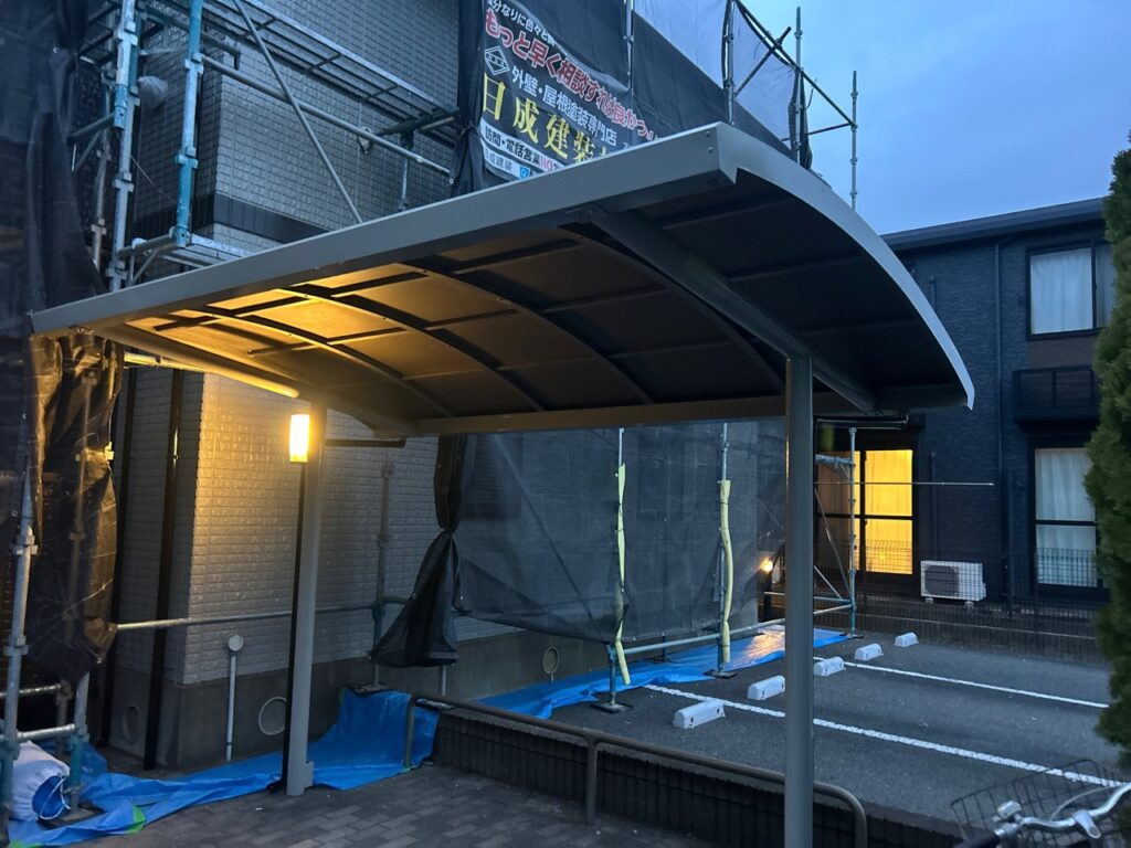 千葉県市原市アパート　駐輪場鉄部塗装