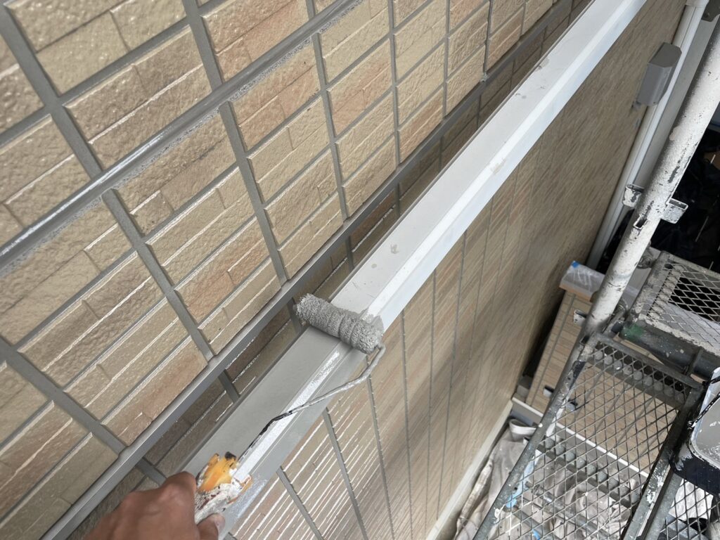 塗装１回目（縦樋）