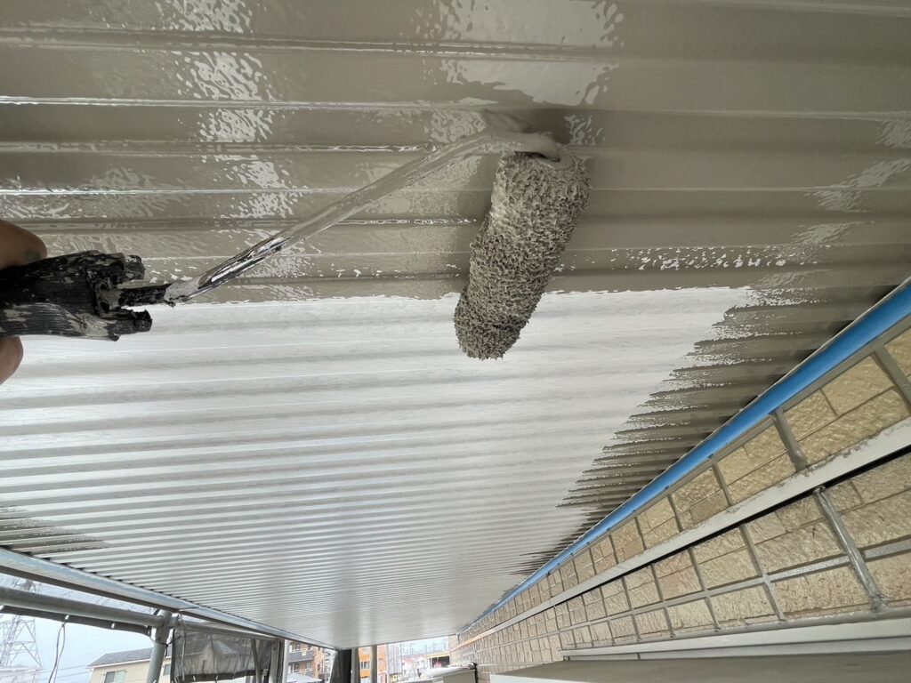 中塗り（軒天）