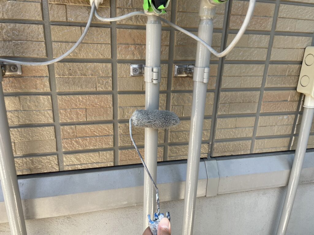 塗装２回目（ガスメーターパイプ）